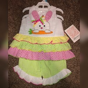 Bunny ruffle Shirt and pant set
